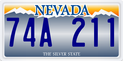 NV license plate 74A211