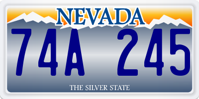 NV license plate 74A245