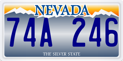 NV license plate 74A246