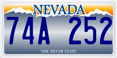 NV license plate 74A252