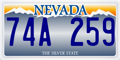 NV license plate 74A259