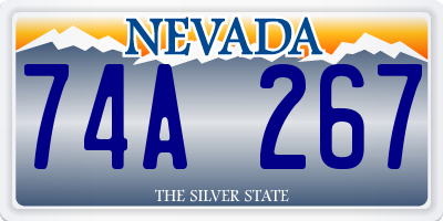 NV license plate 74A267