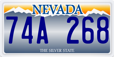 NV license plate 74A268