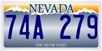 NV license plate 74A279