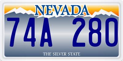 NV license plate 74A280