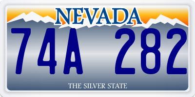 NV license plate 74A282
