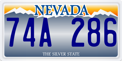 NV license plate 74A286