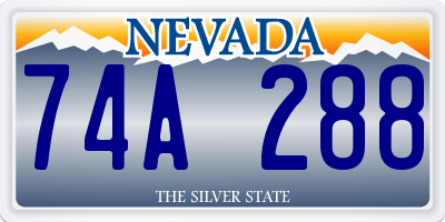 NV license plate 74A288