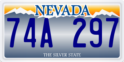 NV license plate 74A297