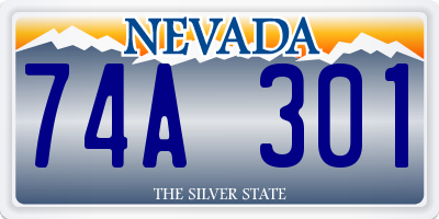NV license plate 74A301