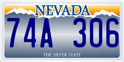 NV license plate 74A306