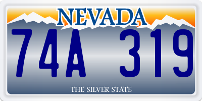 NV license plate 74A319