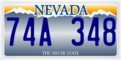 NV license plate 74A348