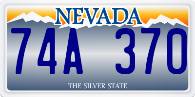 NV license plate 74A370