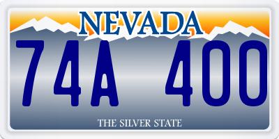 NV license plate 74A400