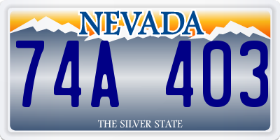 NV license plate 74A403