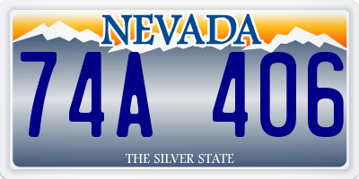 NV license plate 74A406