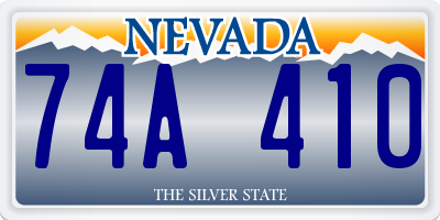 NV license plate 74A410