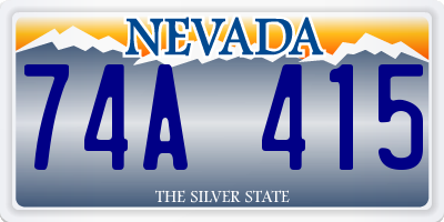 NV license plate 74A415