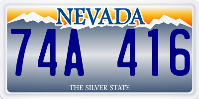 NV license plate 74A416