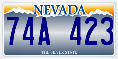 NV license plate 74A423
