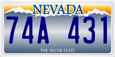 NV license plate 74A431