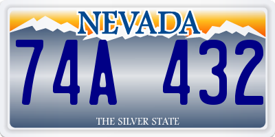 NV license plate 74A432