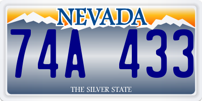 NV license plate 74A433