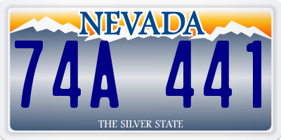 NV license plate 74A441