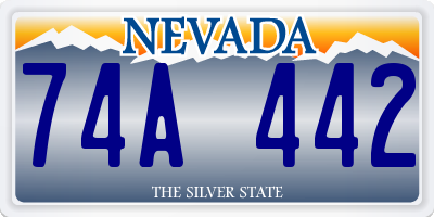 NV license plate 74A442