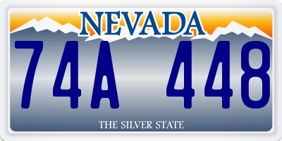 NV license plate 74A448