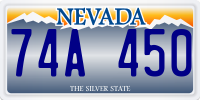 NV license plate 74A450