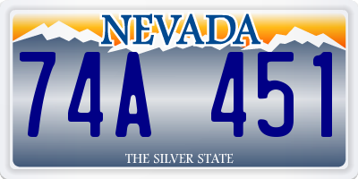 NV license plate 74A451