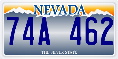 NV license plate 74A462