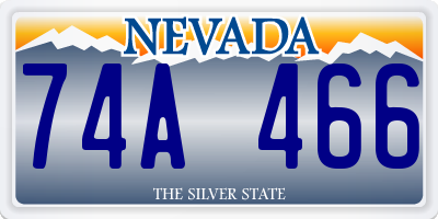 NV license plate 74A466