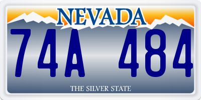 NV license plate 74A484