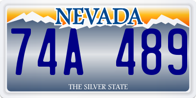 NV license plate 74A489
