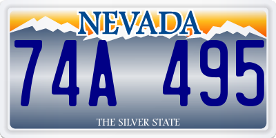 NV license plate 74A495