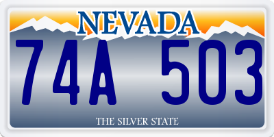 NV license plate 74A503