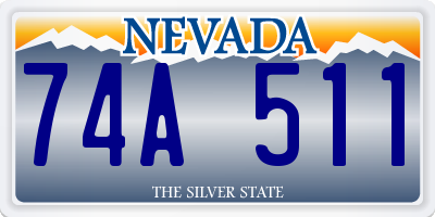NV license plate 74A511