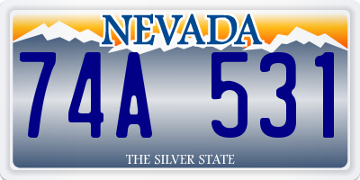 NV license plate 74A531