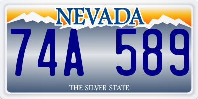 NV license plate 74A589
