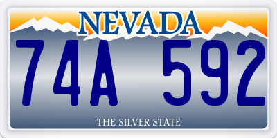 NV license plate 74A592