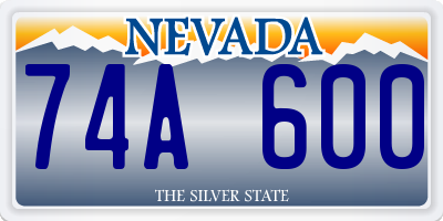 NV license plate 74A600