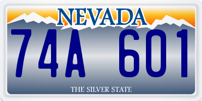 NV license plate 74A601