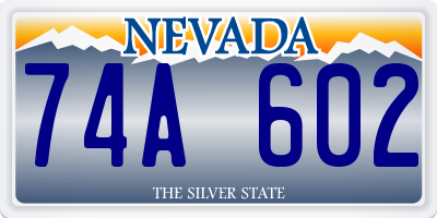 NV license plate 74A602