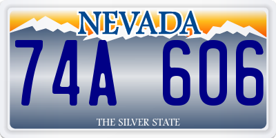 NV license plate 74A606