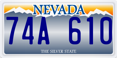 NV license plate 74A610