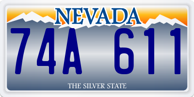 NV license plate 74A611