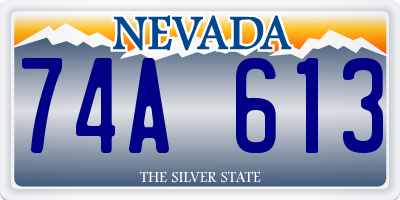 NV license plate 74A613